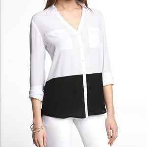 Express ColorBlock Blouse